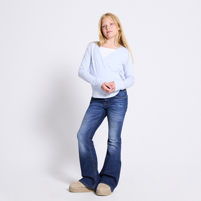 Wrap top "Bodil" Sky Blue